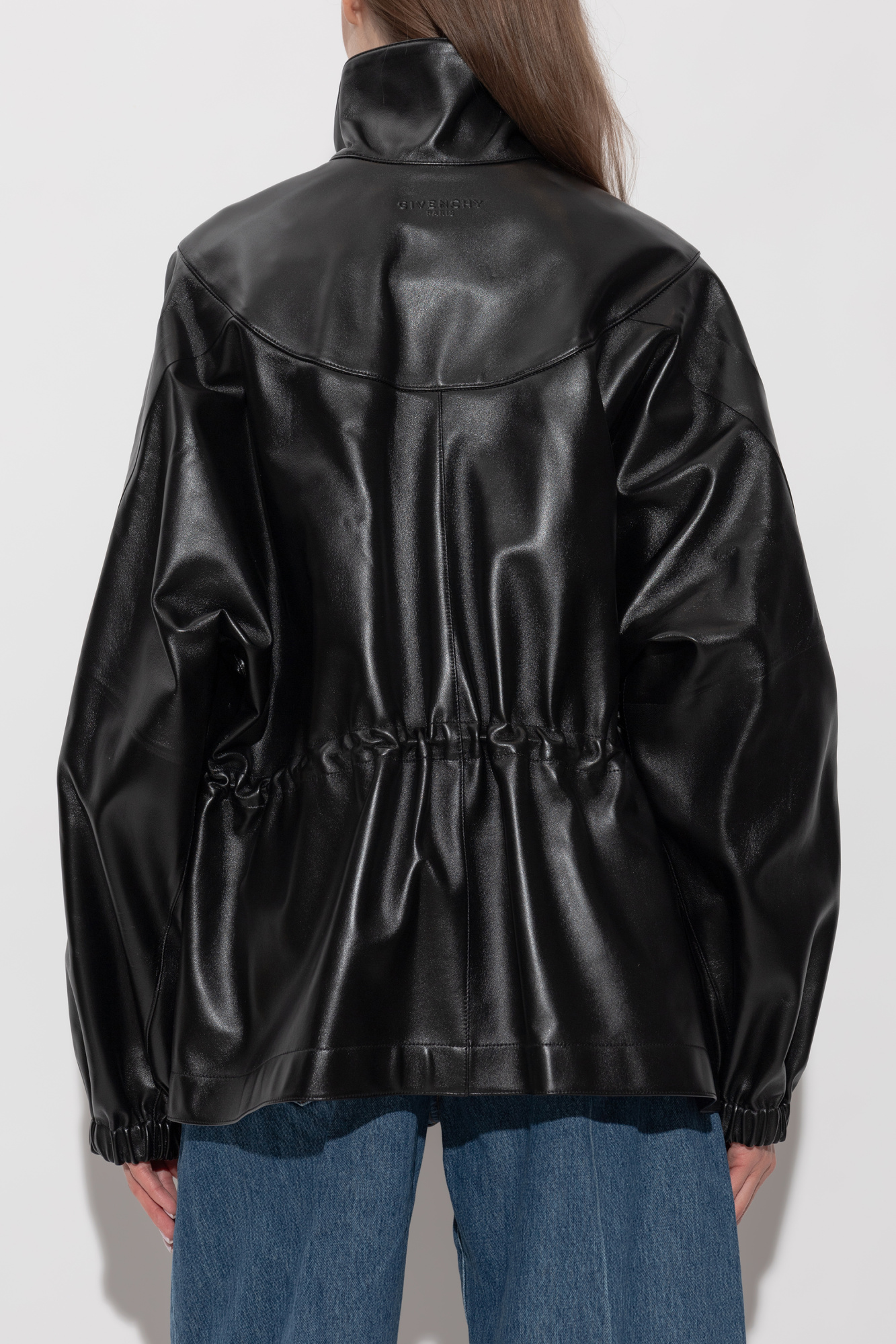 Givenchy Leather jacket with stand-up collar | Women's | Vitkac